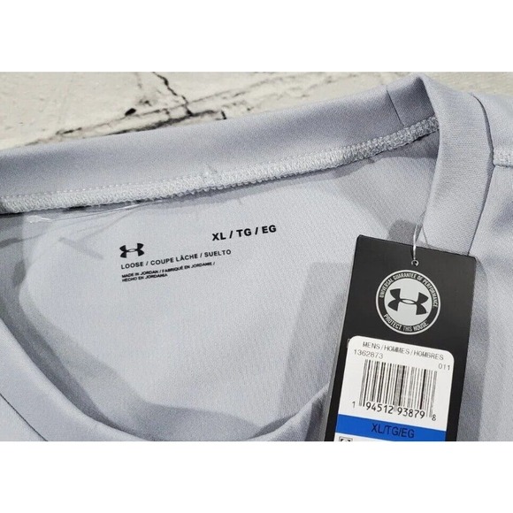 Under Armour Rival Crew Sweatshirt Grey 1362873-011 MENS SIZE XL - Picture 4 of 6